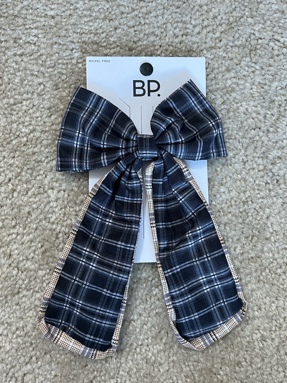 BP Plaid Bow Hair clip - NWT